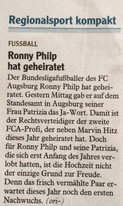 Hochzeit Ronny Philp Patrizia, Augsburg Standesamt, FCA, Wedding, The Paste Blog, Augsburger Allgemeine