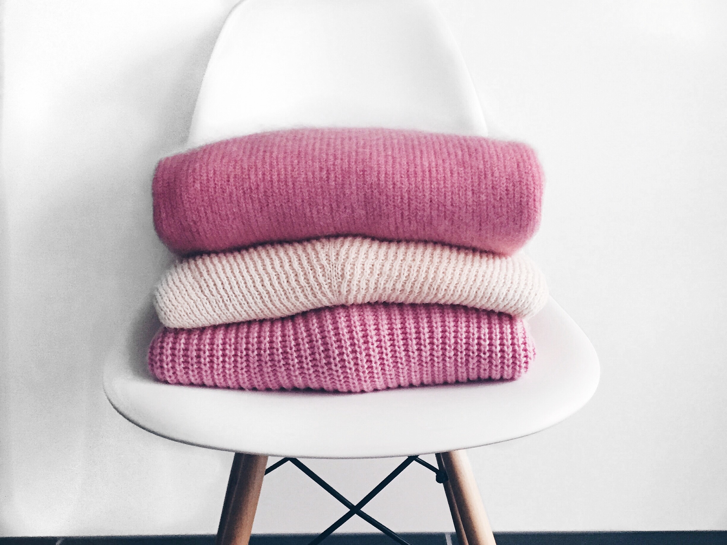 Kuschelpullis in rosa und pink