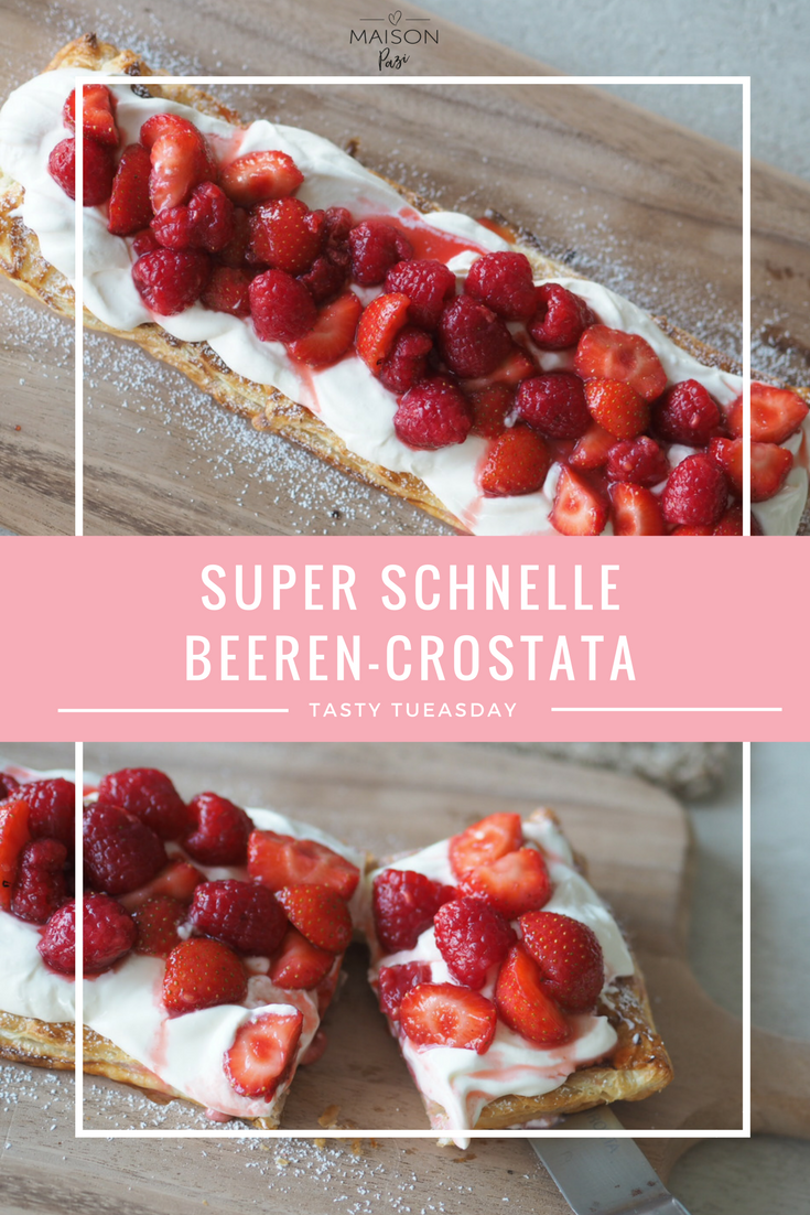 Rezept für schnelle Beeren-Crostata, schneller Nachtisch, einfacher Nachtisch