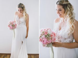 Die Hochzeit von Ronny und Patrizia Philp in der Alten Gärtnerei in Taufkirchen mit einem Brautkleid von Kaviar Gauche und Rockstuds von Valentino