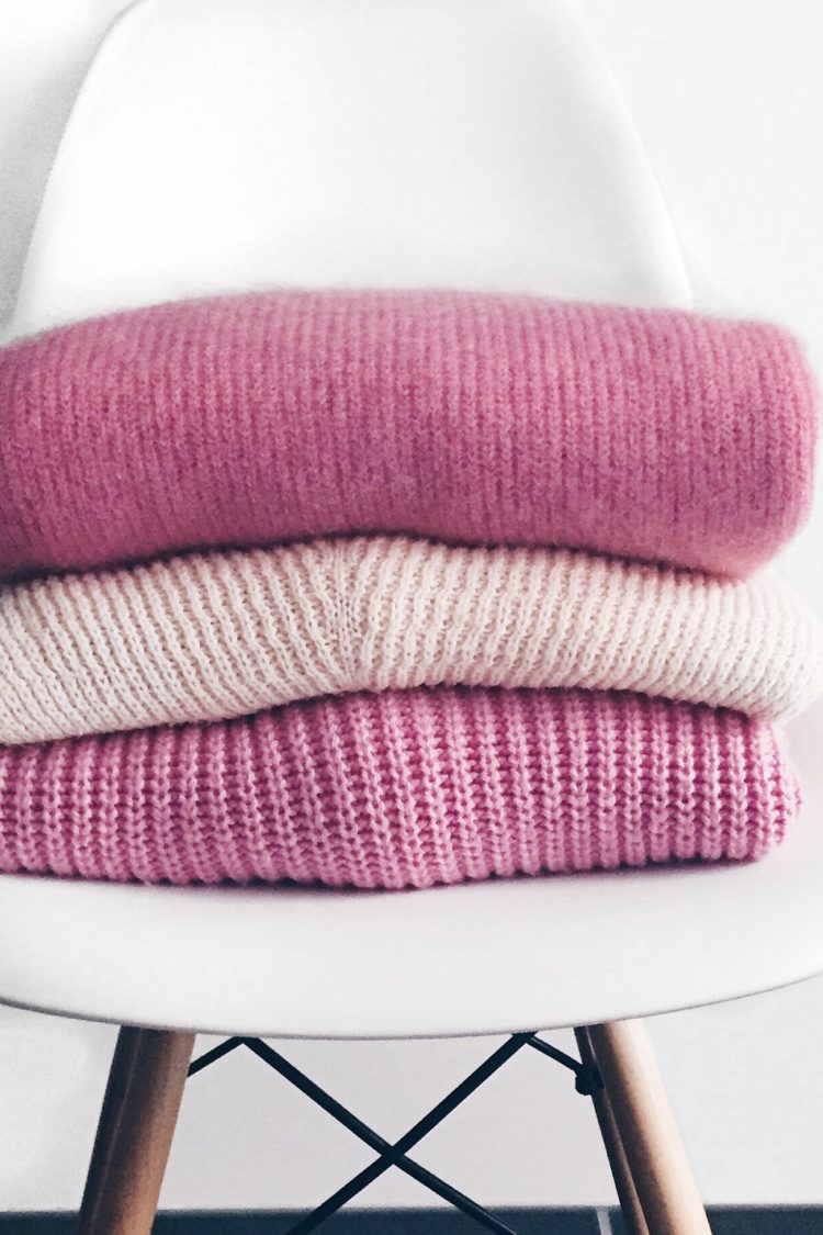 Kuschelpullis in rosa und pink